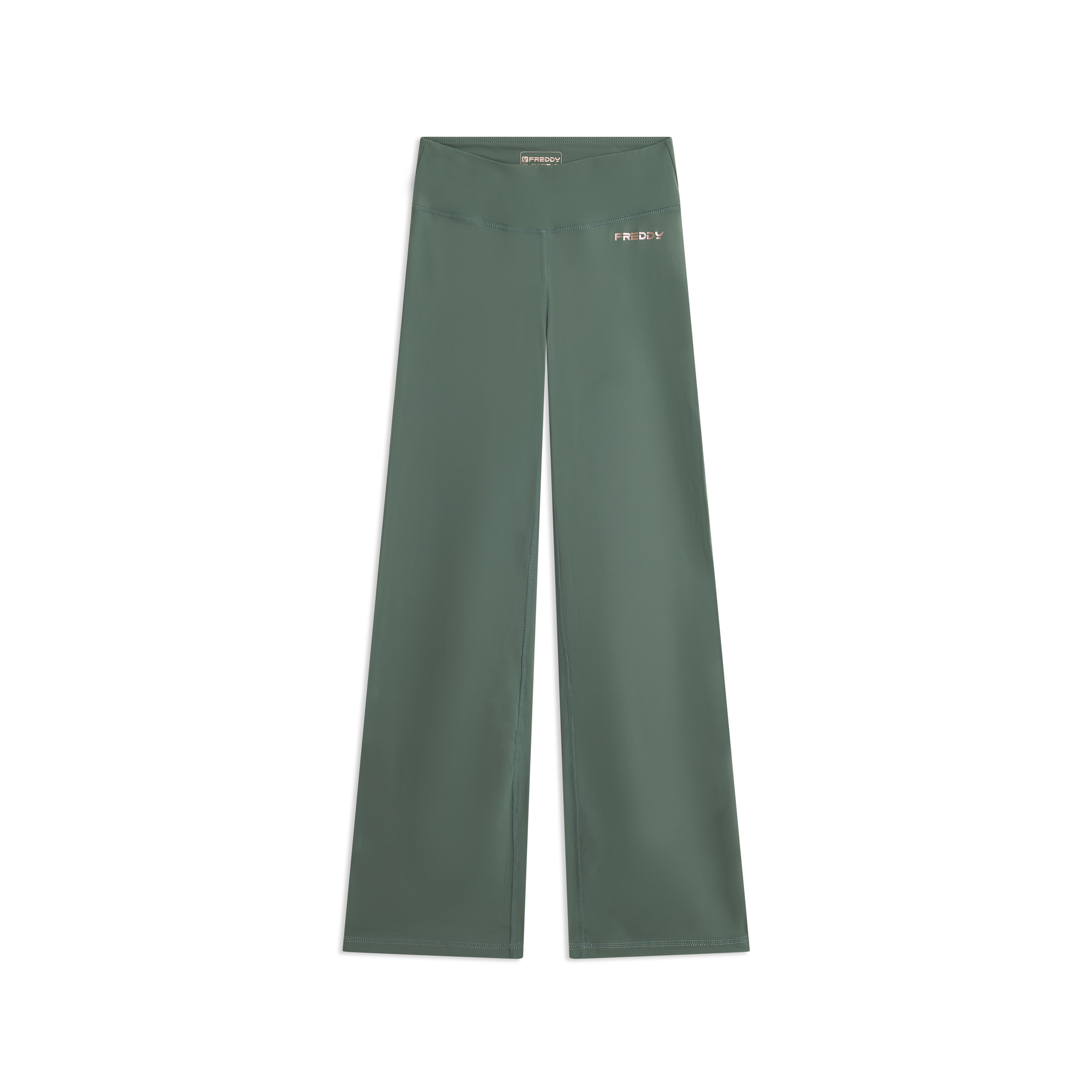 Leggings in tessuto quick dry vita alta con fondo a zampa