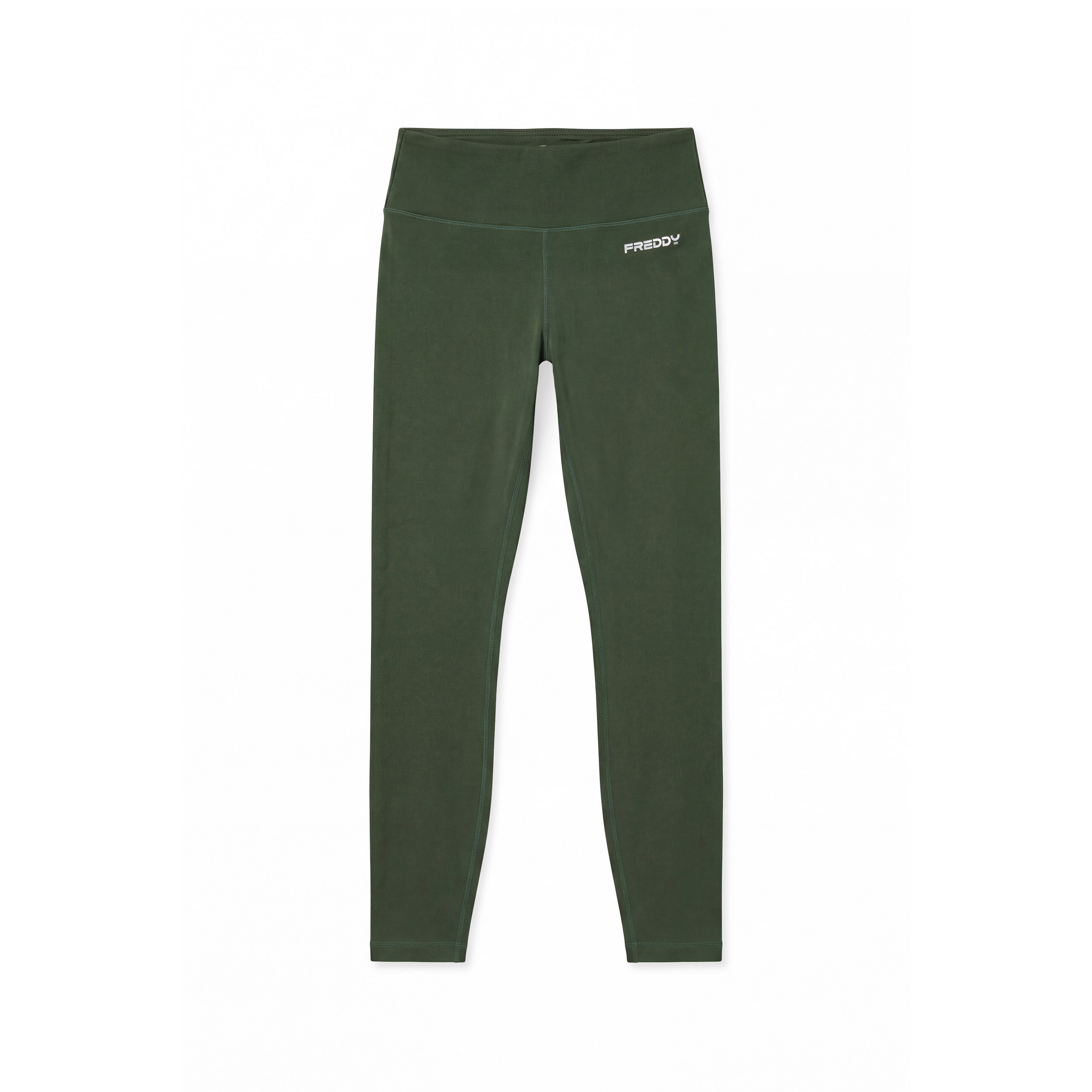 Leggings 7/8 a Vita Alta in Tessuto Mano Pesca