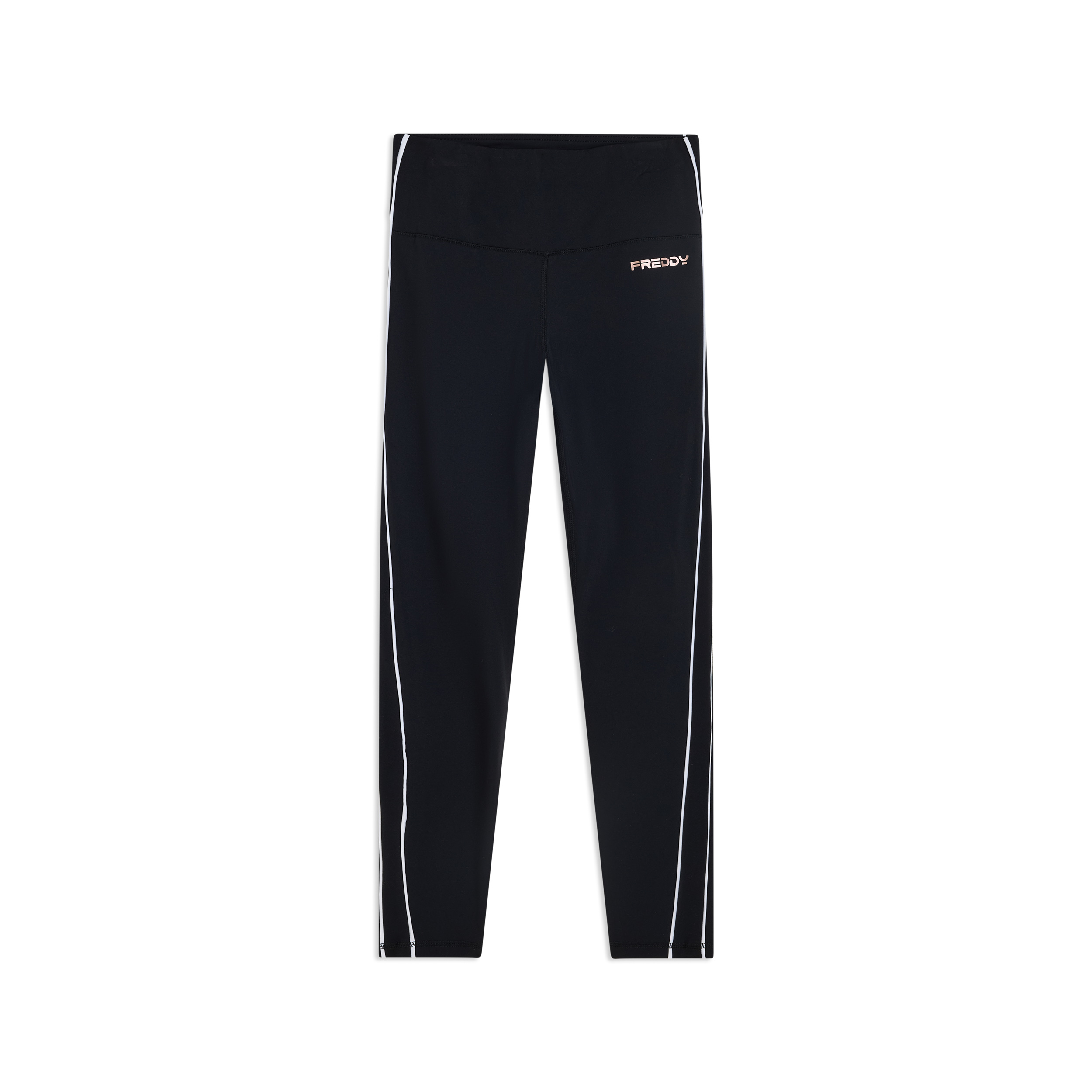 Leggings sport 7/8 vita super alta con profili a contrasto