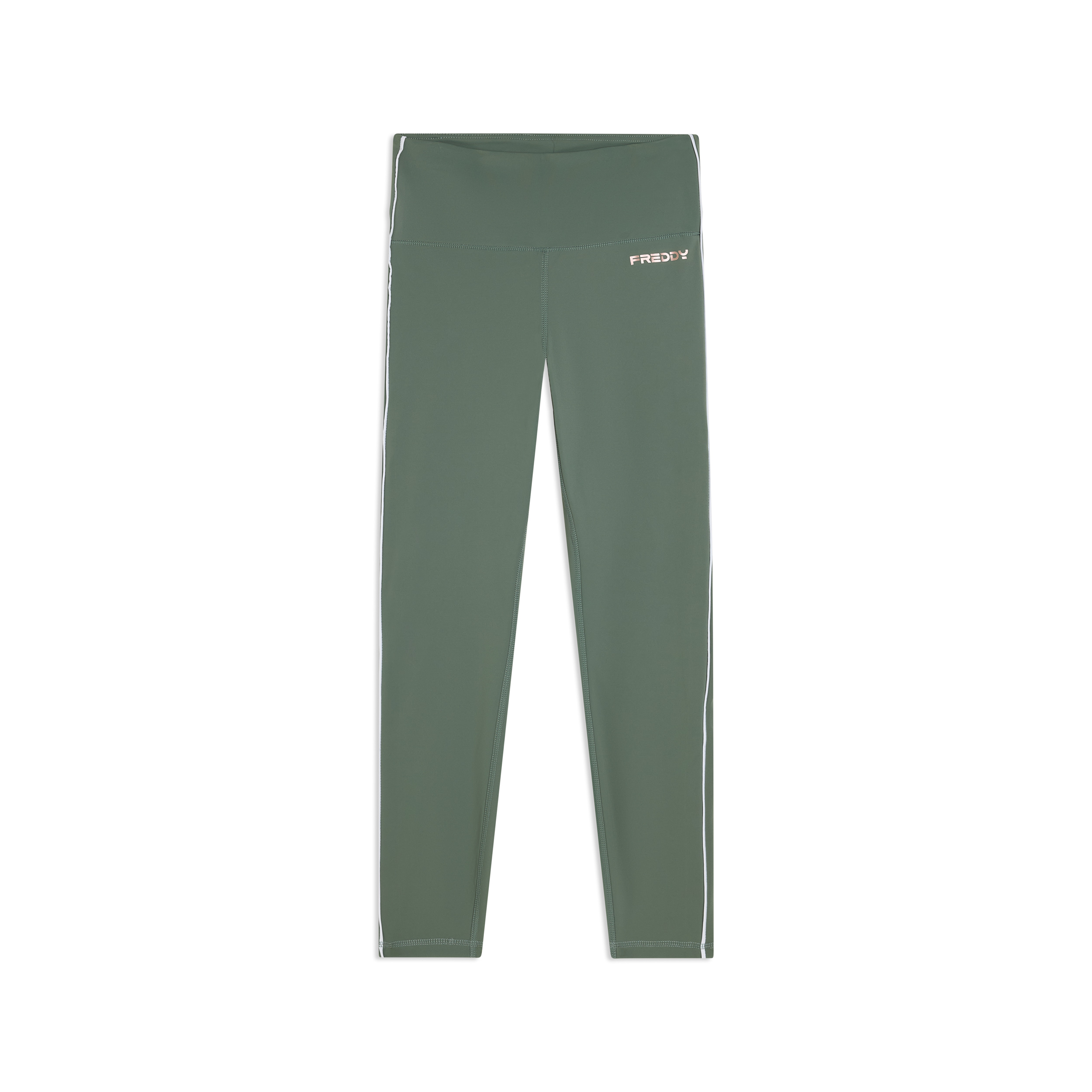 Leggings sport 7/8 vita super alta con profili a contrasto