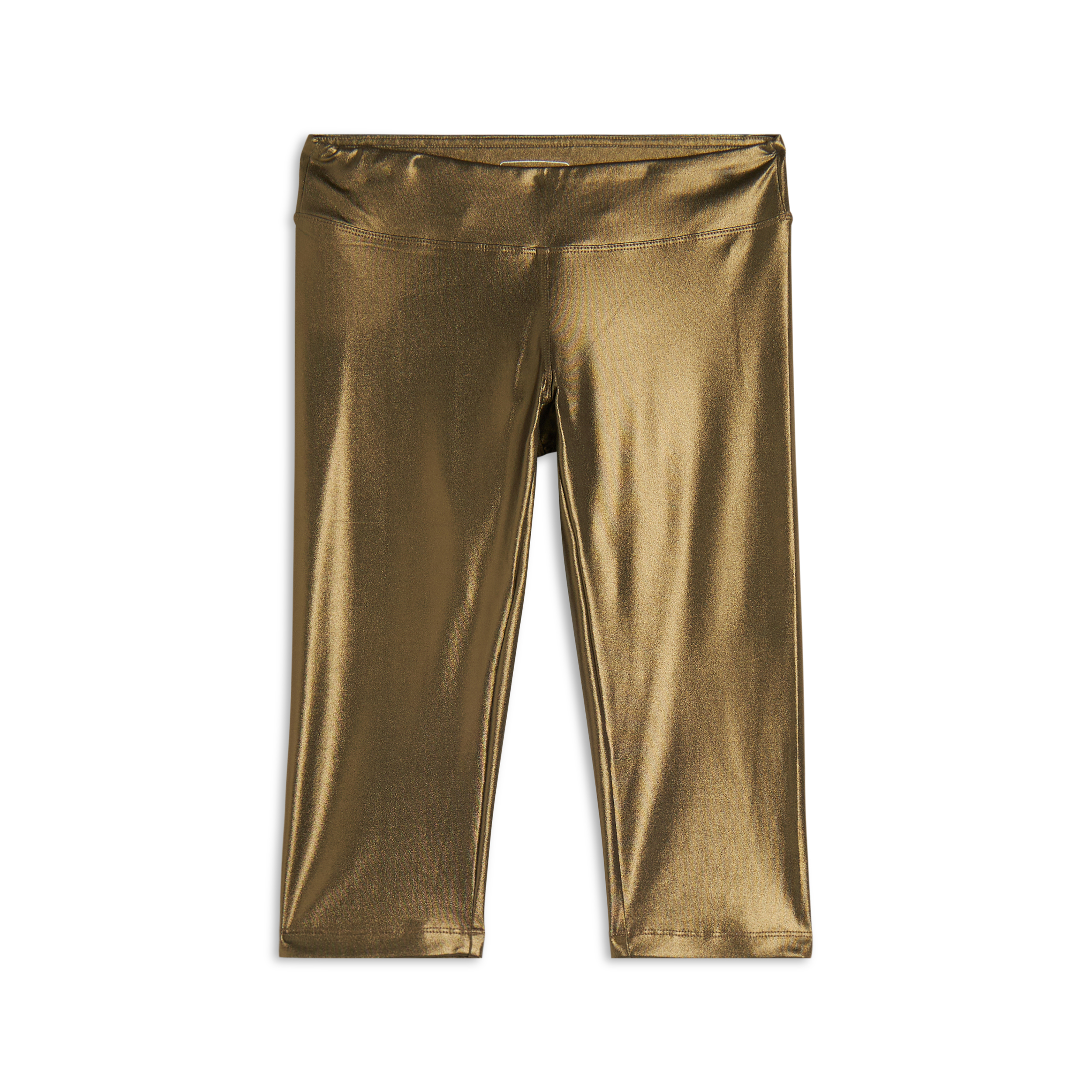 Leggings Corsari Vita Regular in Tessuto Tecnico Wet Effect