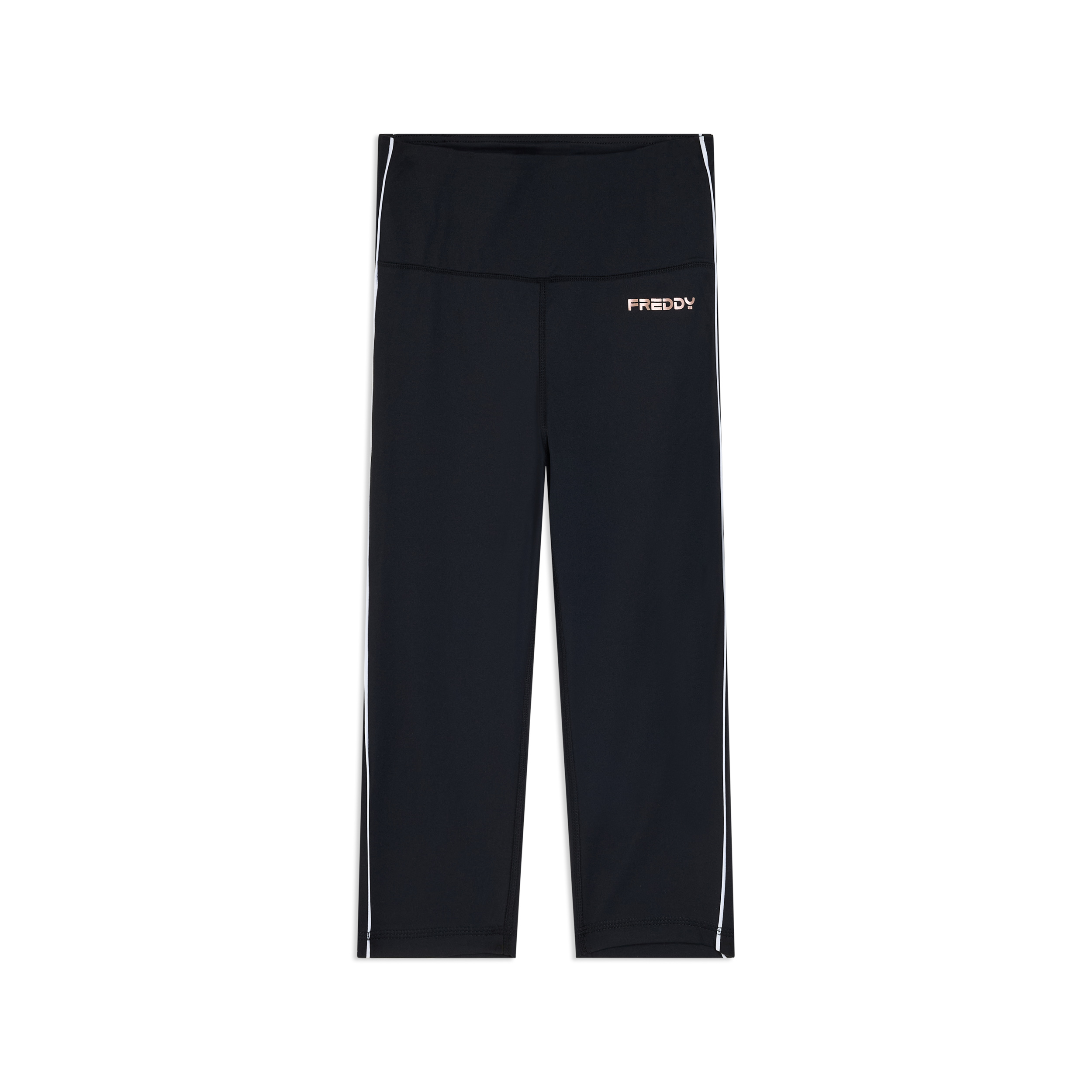 Leggings sport corsaro vita super alta e profili a contrasto