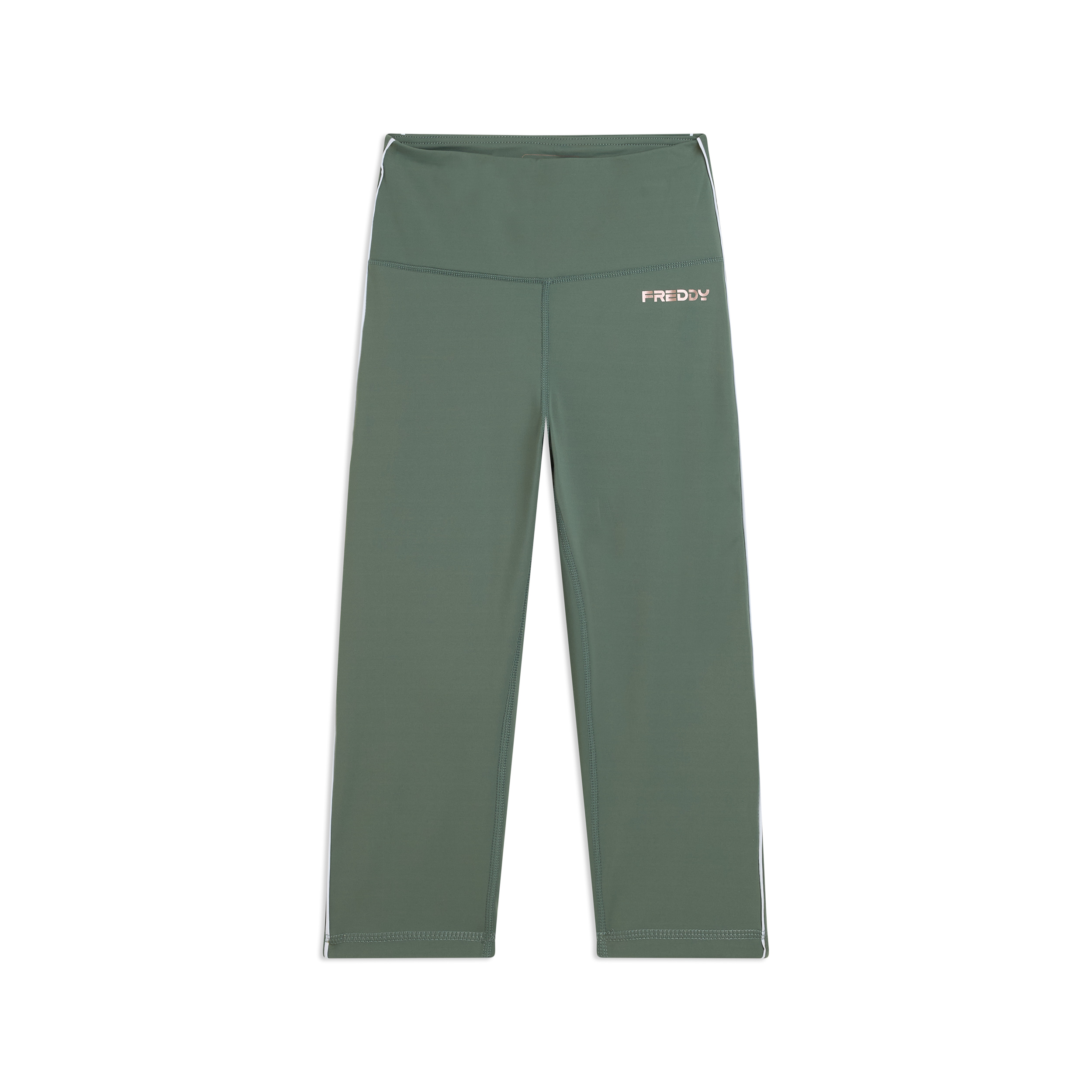 Leggings sport corsaro vita super alta e profili a contrasto