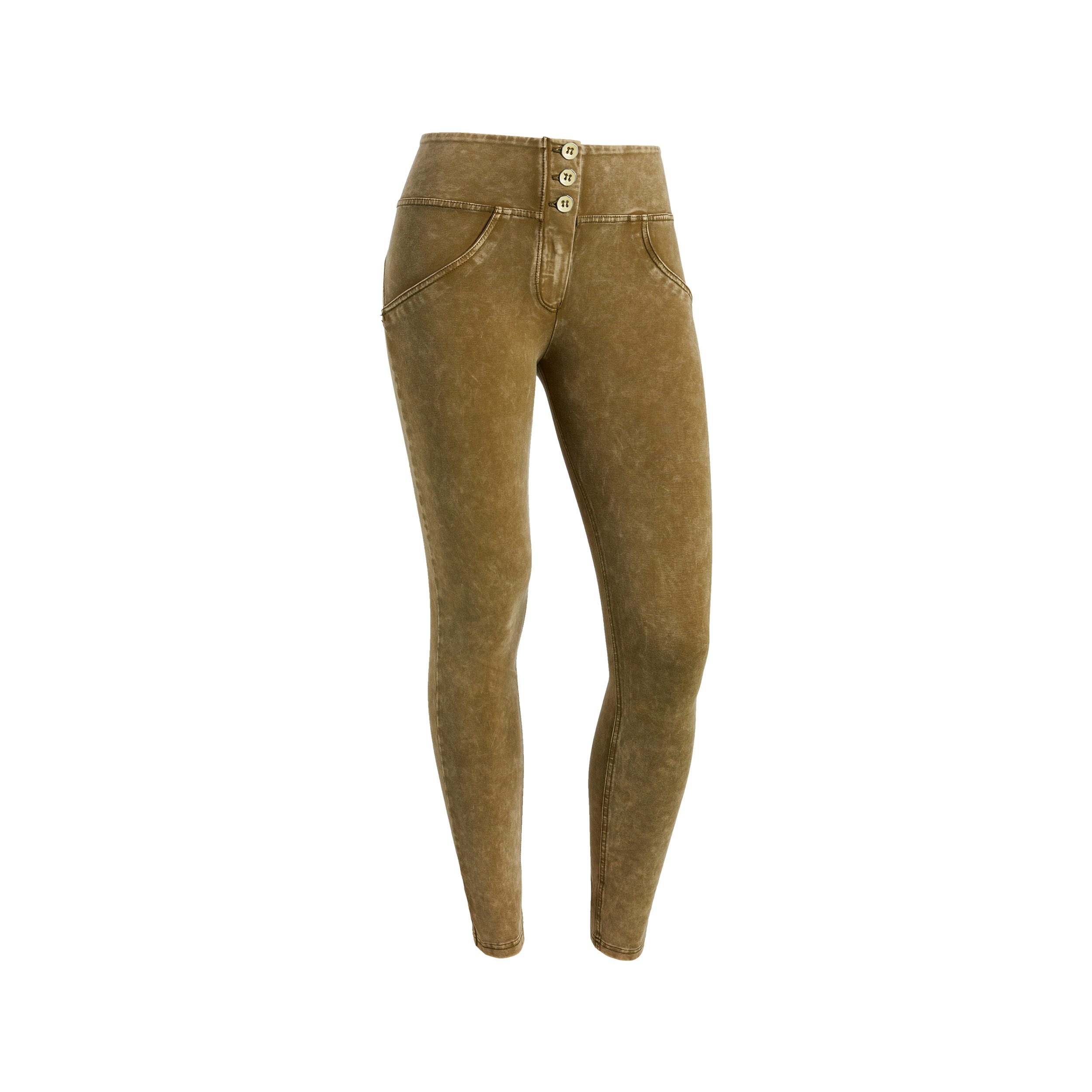 Pantaloni push up WR.UP® clessidra vita media bleached