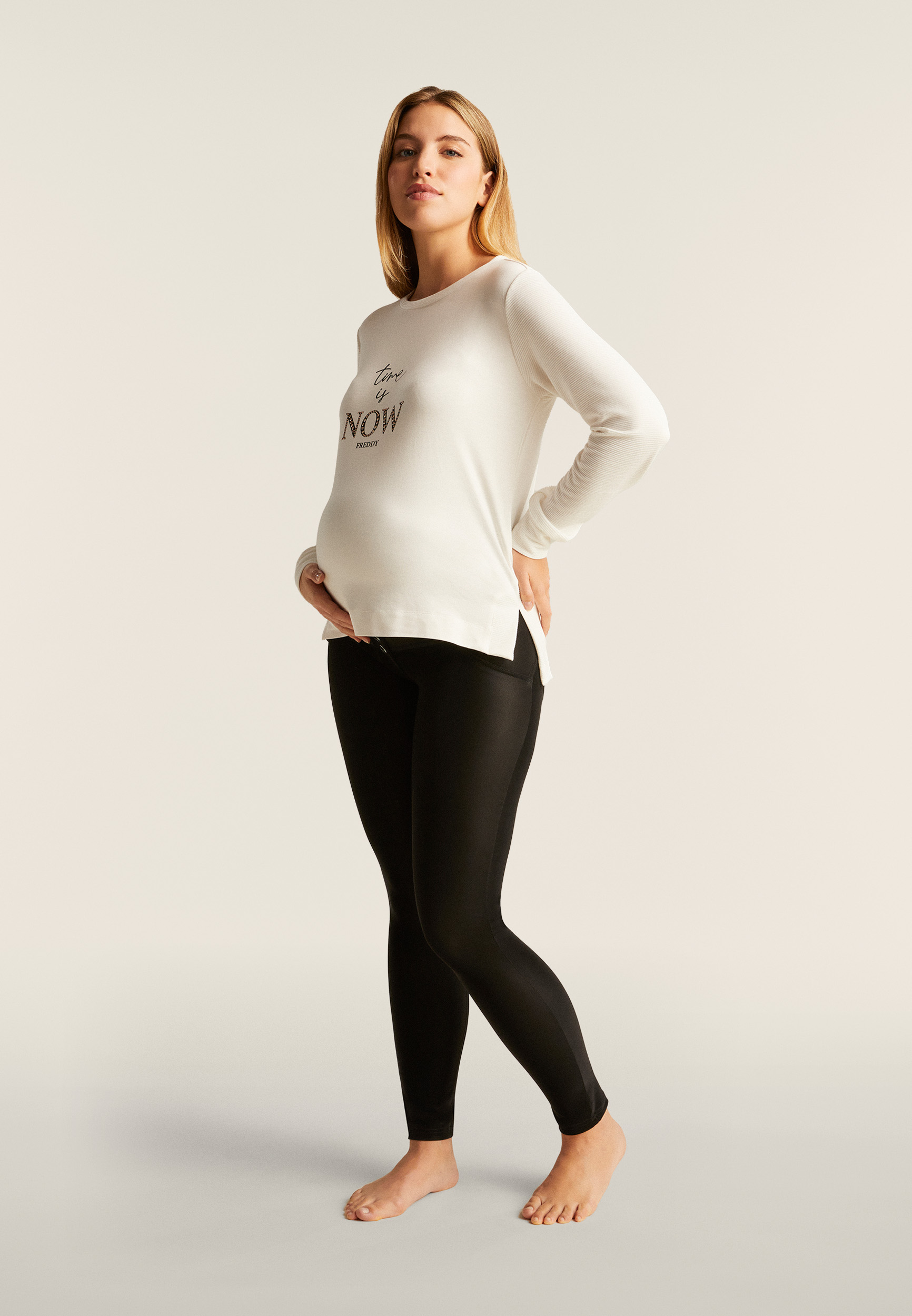 Pantaloni Maternity WR.UP in similpelle effetto bagnato