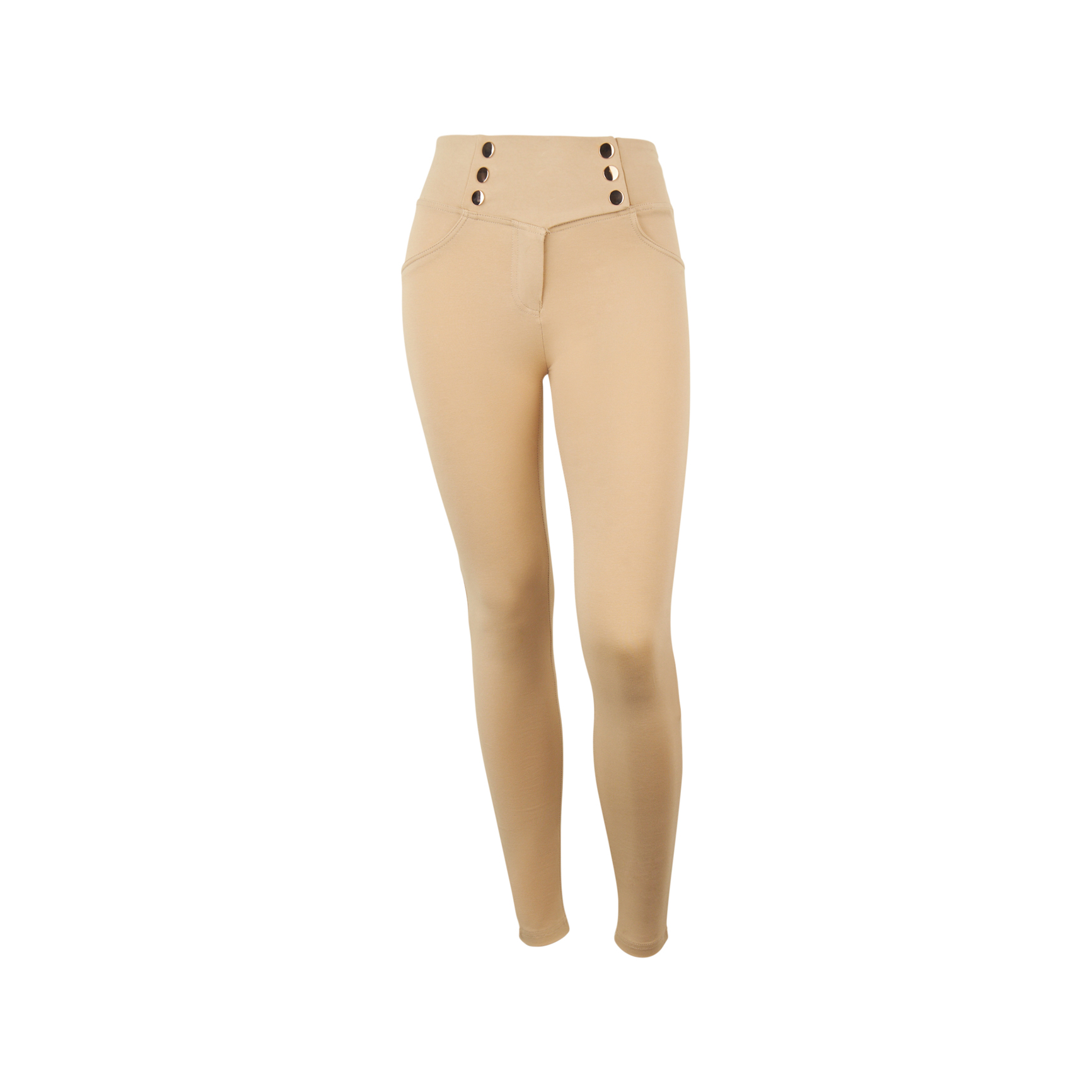 Pantaloni WR.UP in jersey vita alta con bottoni decorativi