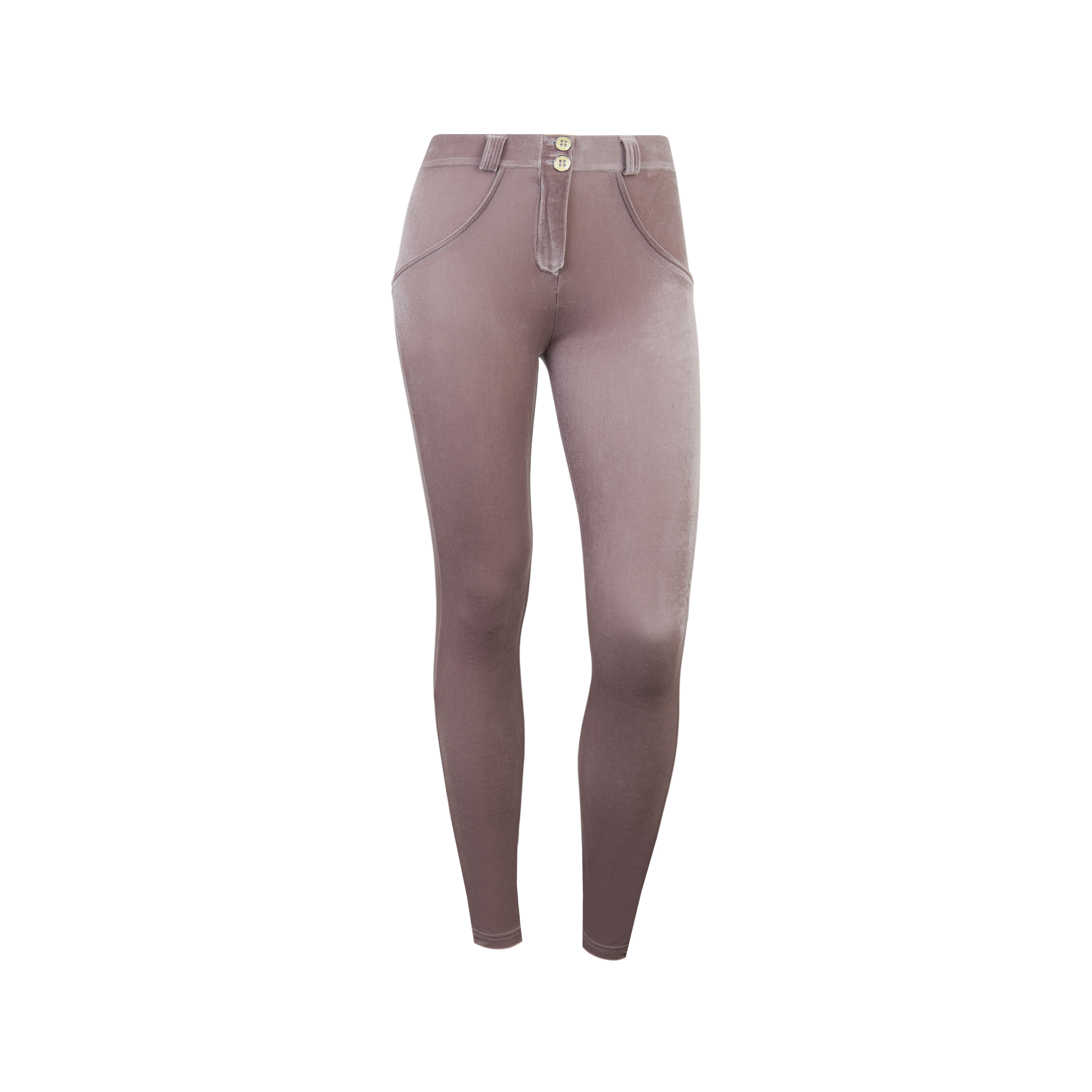 Pantaloni push up WR.UP® vita regular effetto velluto