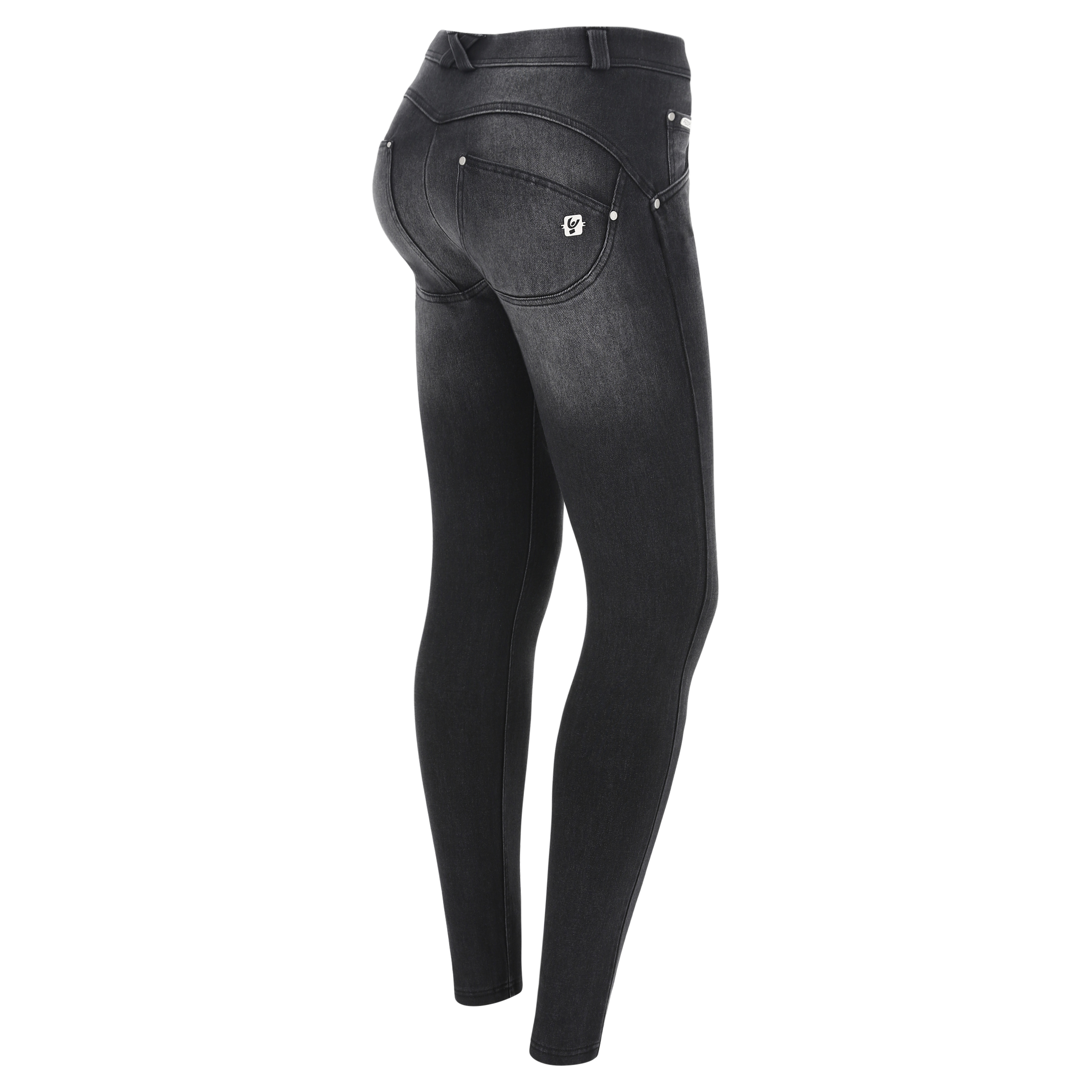 Jeans push up WR.UP® denim navetta skinny effetto used