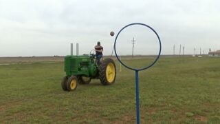 What do you get when you combine the NFL and a tractor? Tractor football!