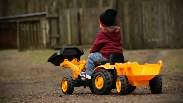 Child growing up on farm