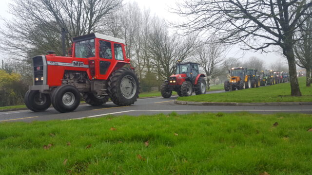 Tractor run (east Co. Galway)