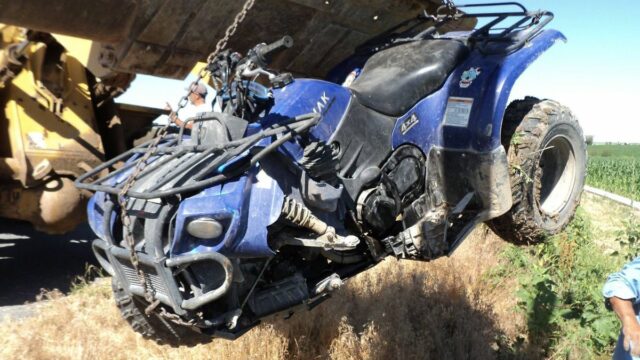 ATV quad accident farmer