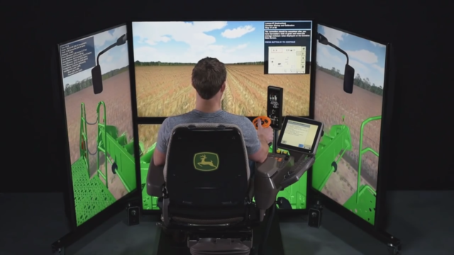 John Deere combine simulator