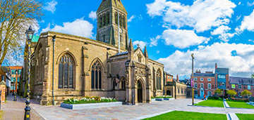 Map of Nottingham with pin in