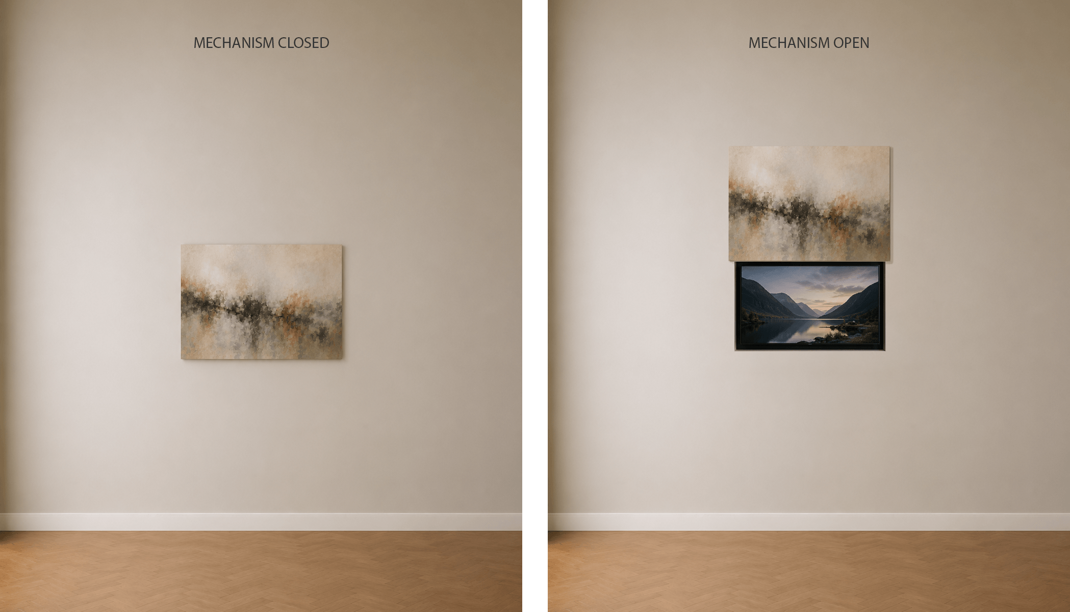 PIC mounted above screen