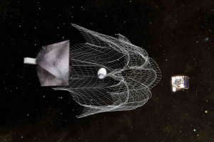 CubeSat removing space junk