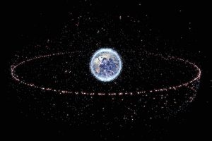 Space debris map