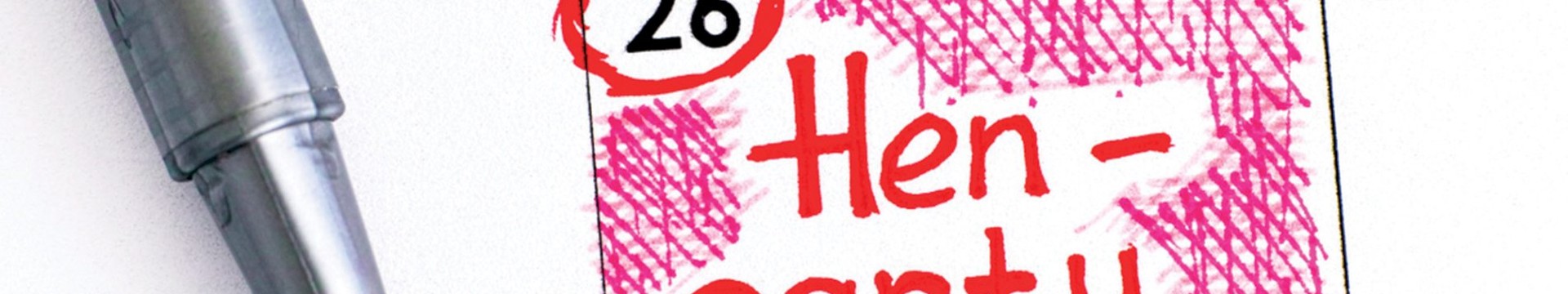 Calendar with Hen Party written on