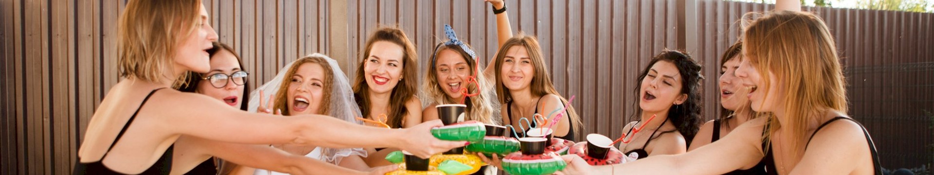 Ladies on a hen party celebrating