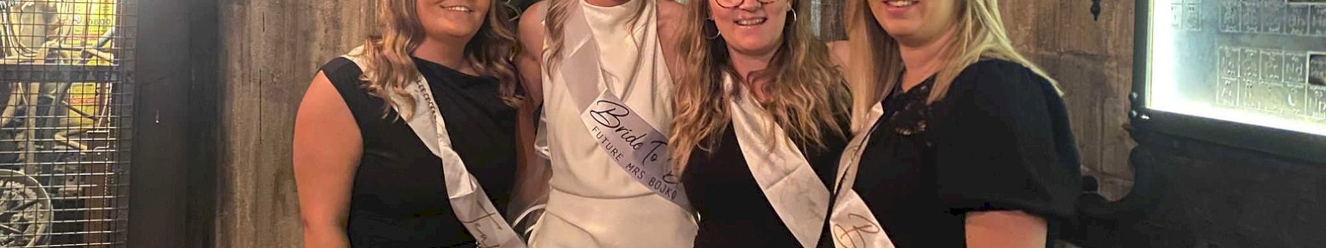 A group of girls after they successfully completed their escape room hen party activity 