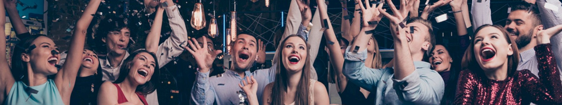 Women and men partying together