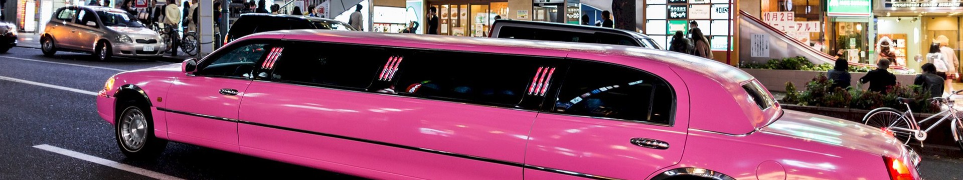 A pink limo in Paris.