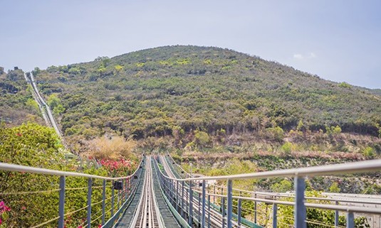 A bobsleigh track.