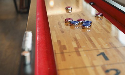 A shuffleboard.