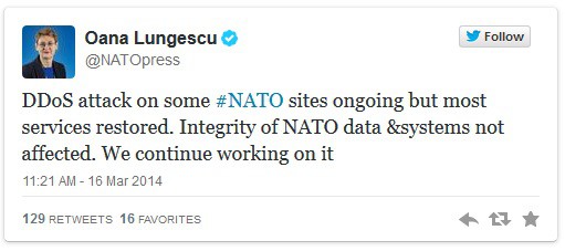 هاكرز اوكرانيون موالون لروسيا يعلنون مسؤوليتهم عن اسقاط موقع حلف الناتو