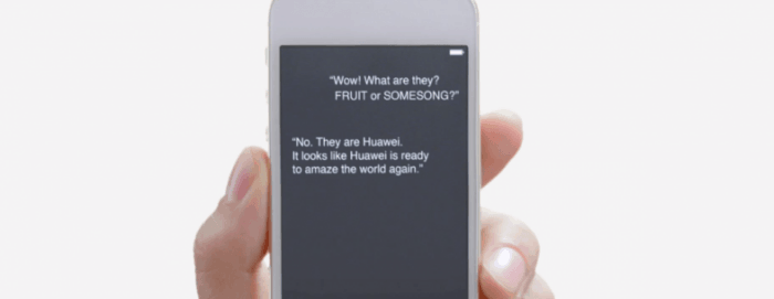 هواوي تستخدم ايفون وسيري