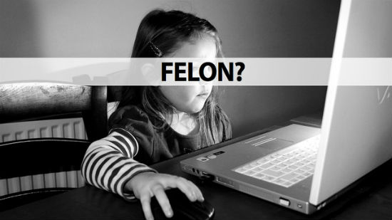 A kid committing a felony