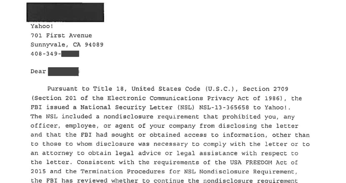 ياهو تعلن عن طلبات الحكومة الأمريكية