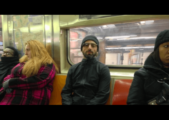 sergey brin in the subway