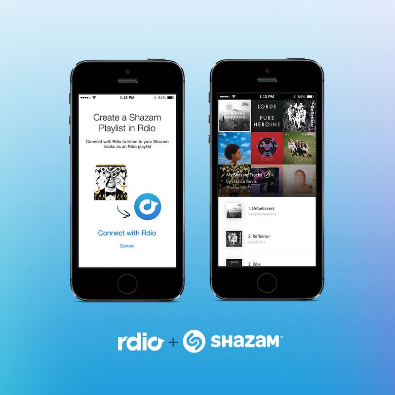 shazam - rdio