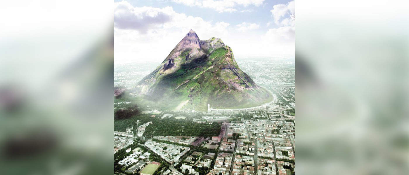 uae artificial mountain