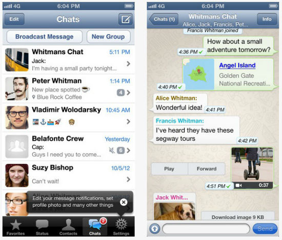 whatsapp chat messages