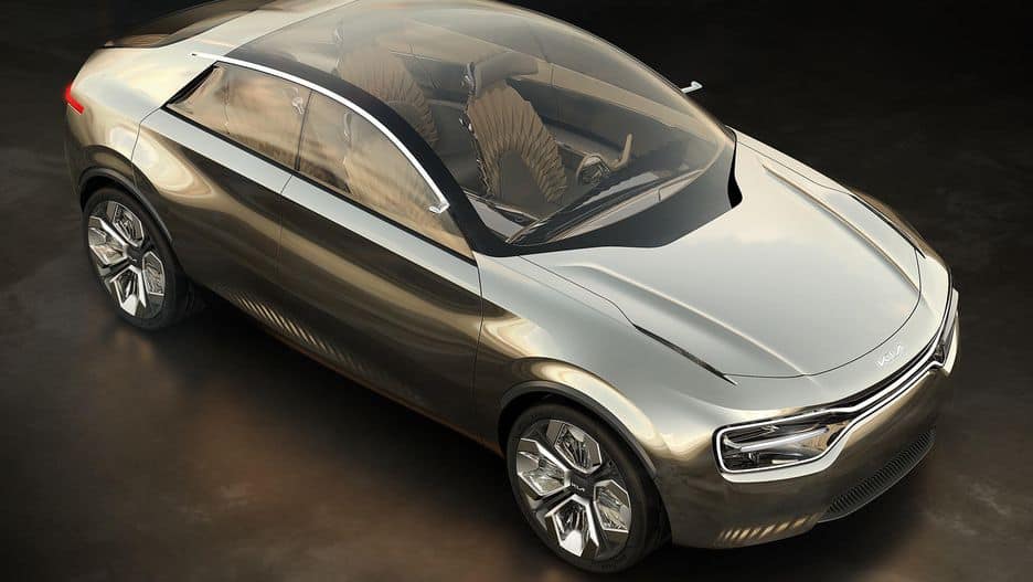 سيارة كيا الكهربائية الجديدة upper view