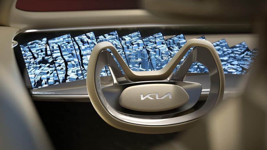 سيارة كيا الكهربائية الجديدة steering wheel