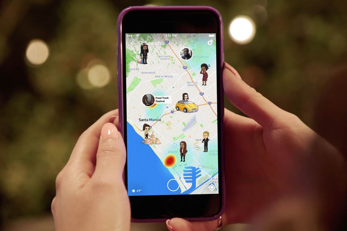 حالة سناب شات على Snap Map