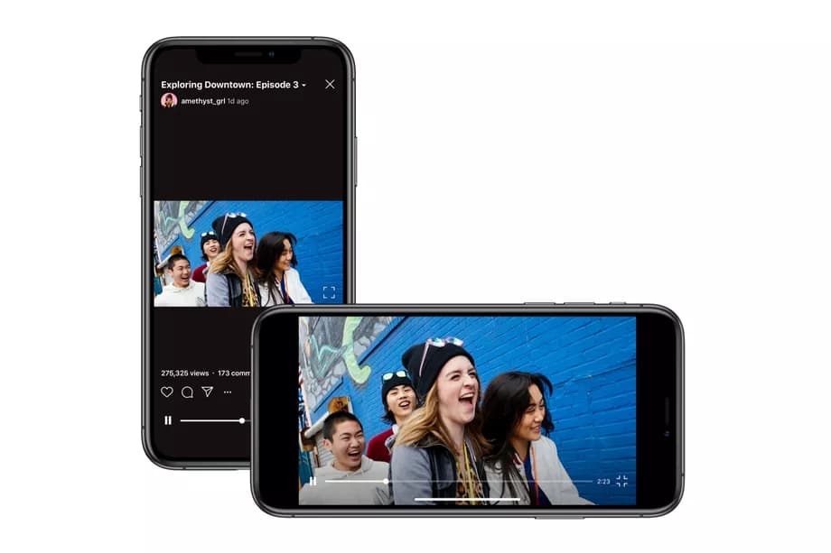 الفيديو العريض على IGTV