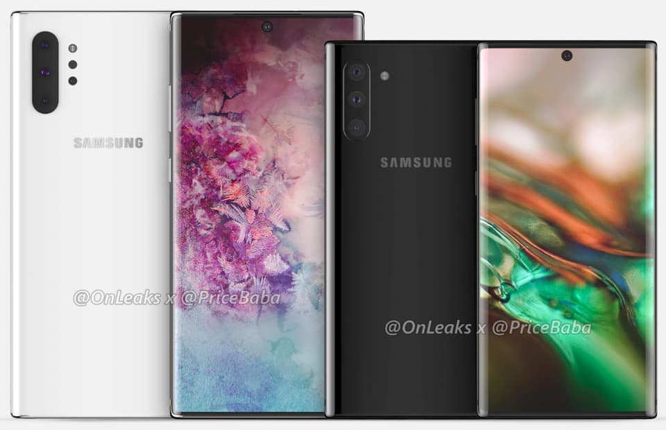 تصميم Galaxy Note 10 Pro