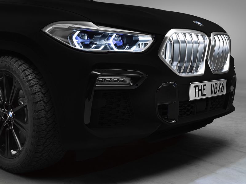 BMW X6 Vantablack headlights