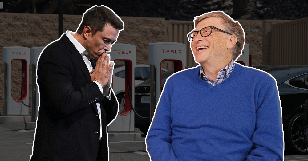 بيل جيتس خيب ظن إيلون ماسك بعدما اشترى سيارة بورشه بدلًا من تسلا