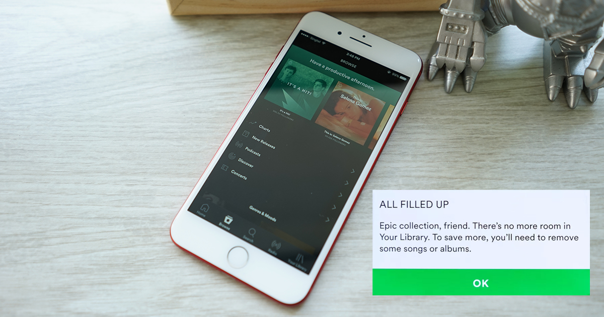خدمة Spotify تزيل الحد الأعلى لحجم المكتبة الموسيقية أخيراً