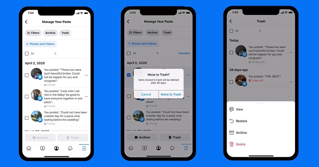 فيسبوك يضيف إمكانية حذف المنشورات القديمة بشكل جماعي دفعة واحدة