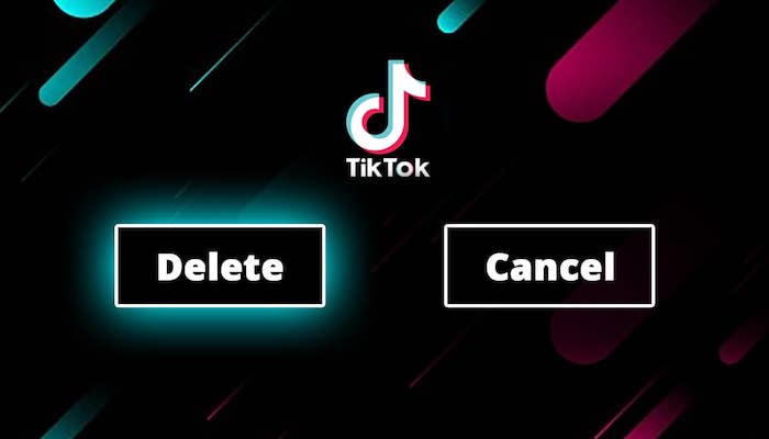 حذف فيديوز تيك توك