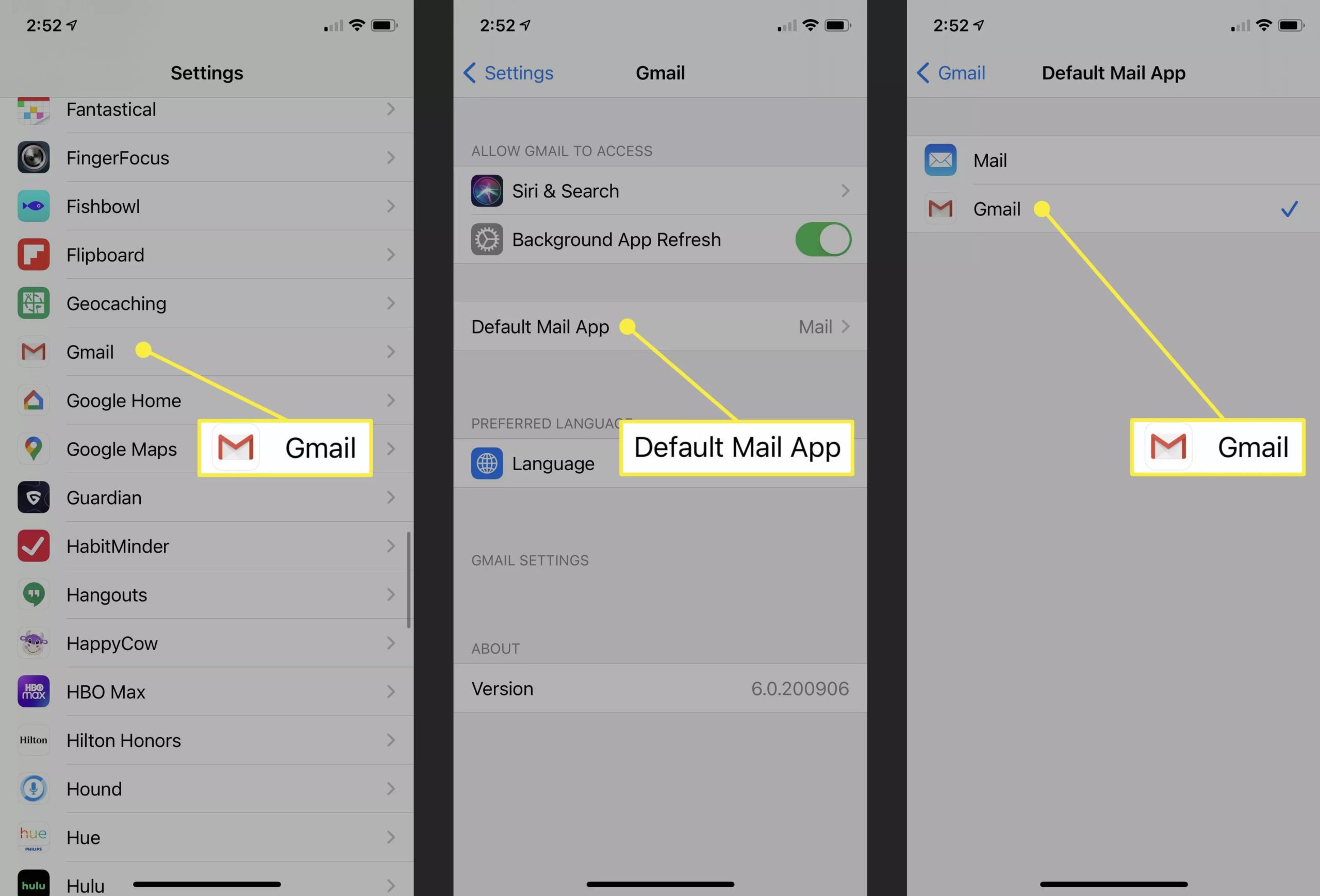 كيف تجعل Gmail تطبيق البريد الإلكتروني الافتراضي على آيفون أو آيباد 1