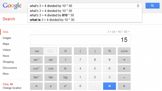 google calculator