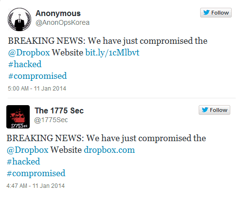 dropbox hacked