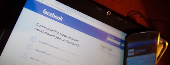 facebook log in page